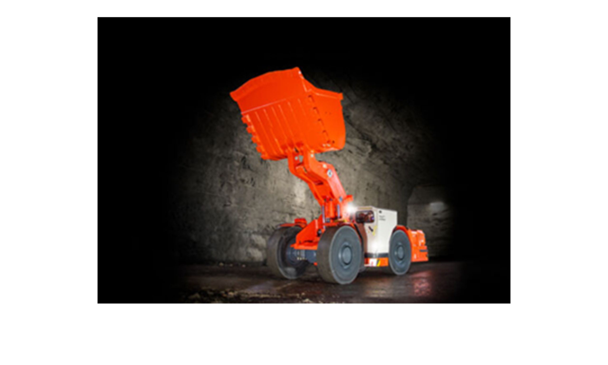 Sandvik loader in a mining setting with NiKrom III lift cylinder rods