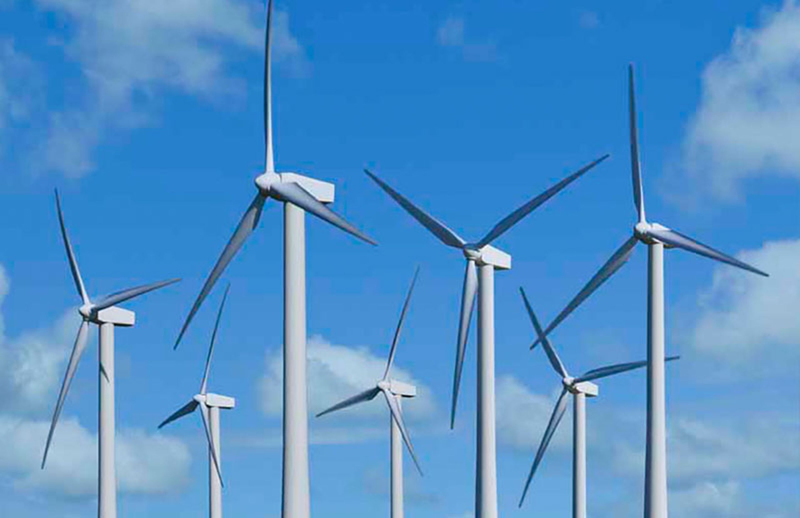 decorative image: wind turbines