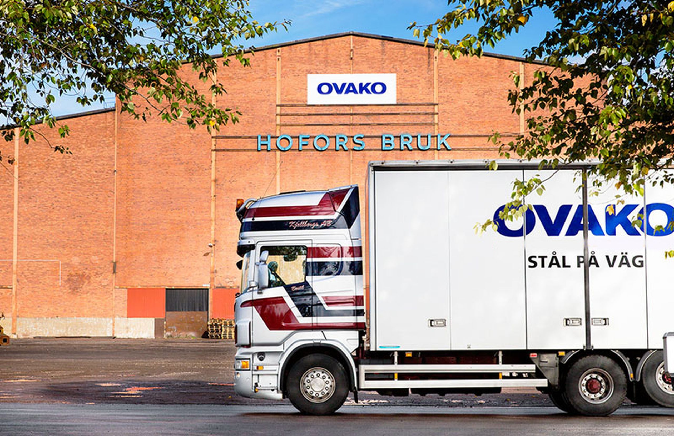 Ovako truck outside of steel mill