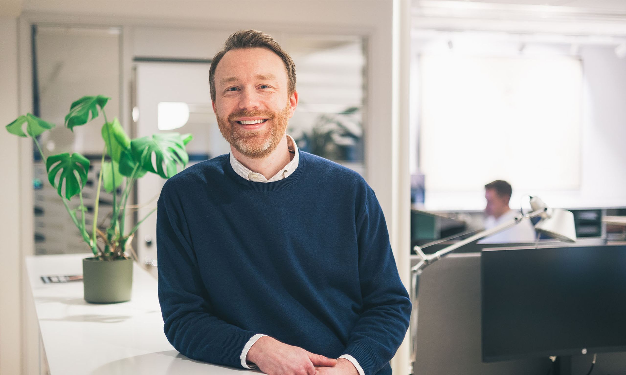 Decarbonication Manager, Nicklas Magnusson portrait in office setting
